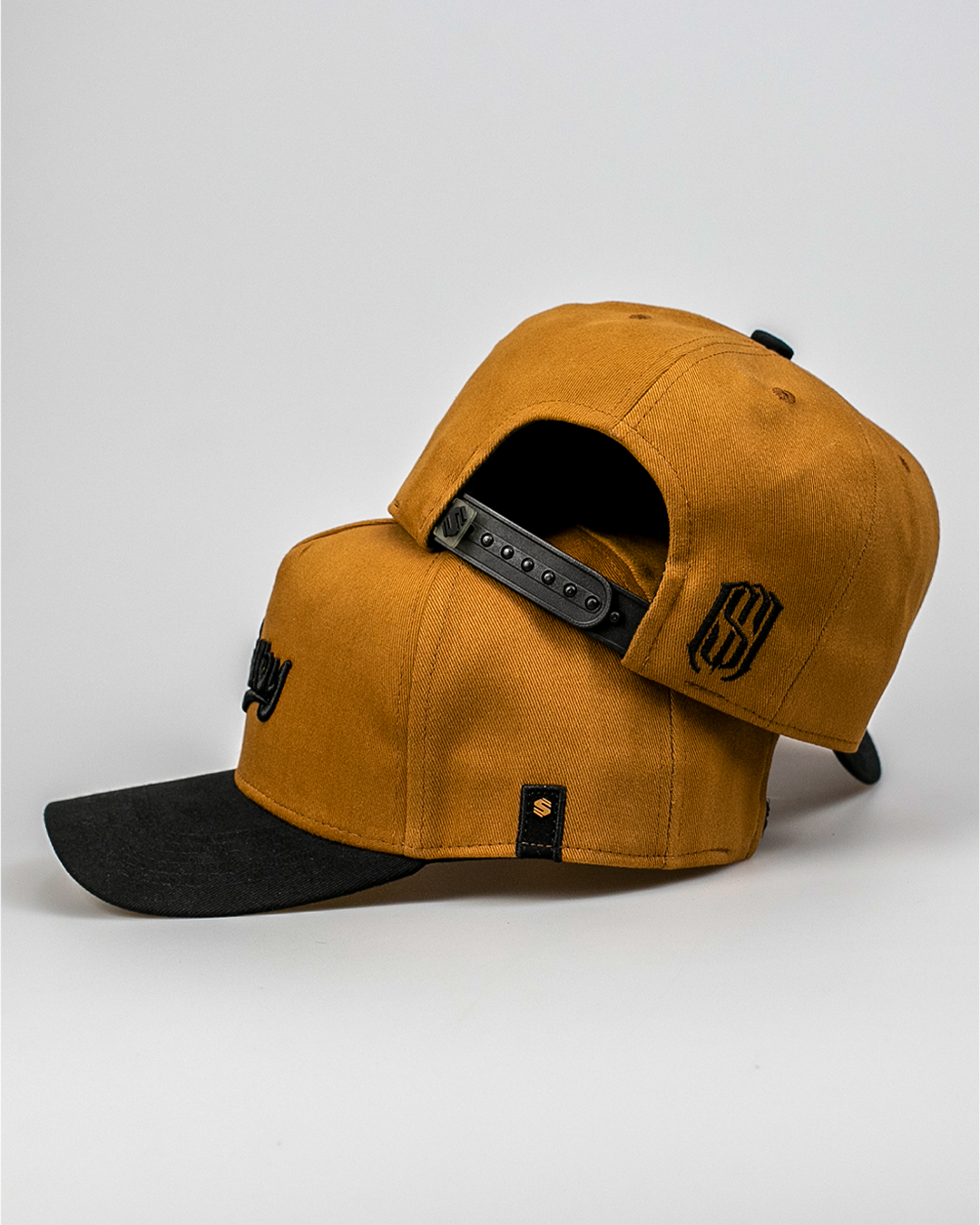 Boné Aba Curva Snapback Mr. Shelby MS-3 Caramelo e Preto